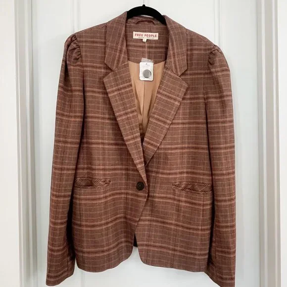 Free People Rianne Blazer - L - Brown - Picture 1 of 5